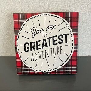 ⭐️Nursery Decor “You’re Our Greatest Adventure” Plaid Wall Art 8inX8in